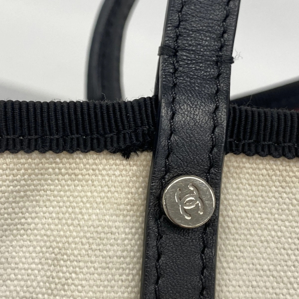 CHANEL Black Canvas Tote Bag - Picture 8 of 11